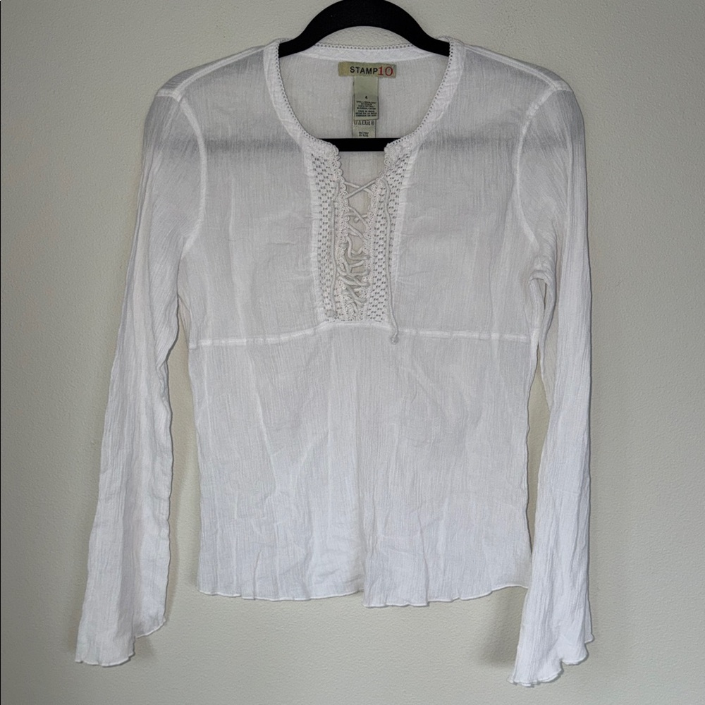 Vintage Stamp 10 Boho Cottagecore Top